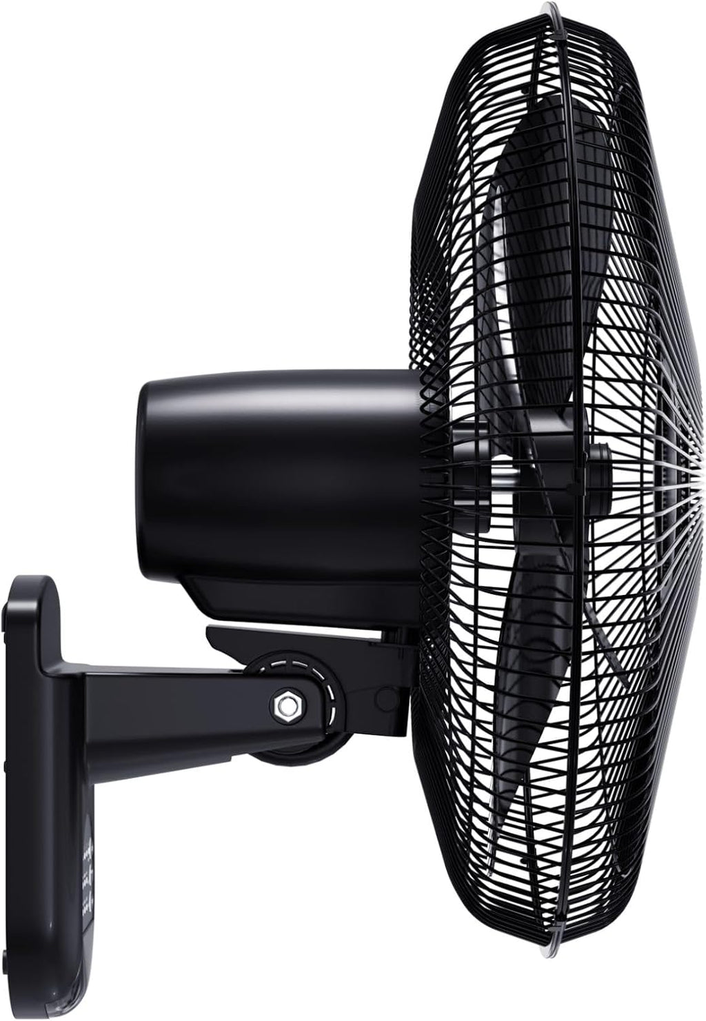 COMFORT ZONE 16" Oscillating Wall Mount Fan with Remote & Timer - Black