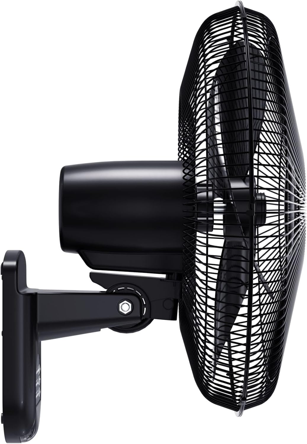 COMFORT ZONE 16" Oscillating Wall Mount Fan with Remote & Timer - Black