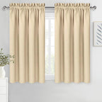 DWCN Beige Curtains for Bedroom Thermal Insulated Room Darkening Drapes for by DWCN