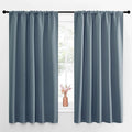 NICETOWN Blackout Curtains for Living Curtains, Smoky Blue, 52 by 63 Inch by NICETOWN