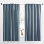 NICETOWN Blackout Curtains for Living Curtains, Smoky Blue, 52 by 63 Inch by NICETOWN