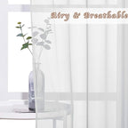 NICETOWN Light Gray Sheer Curtains - Image 3
