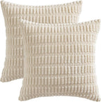 MIULEE Pack of 2 Corduroy Decorative Throw Pillow Covers 20x20 Inch Soft Boho - Image 6