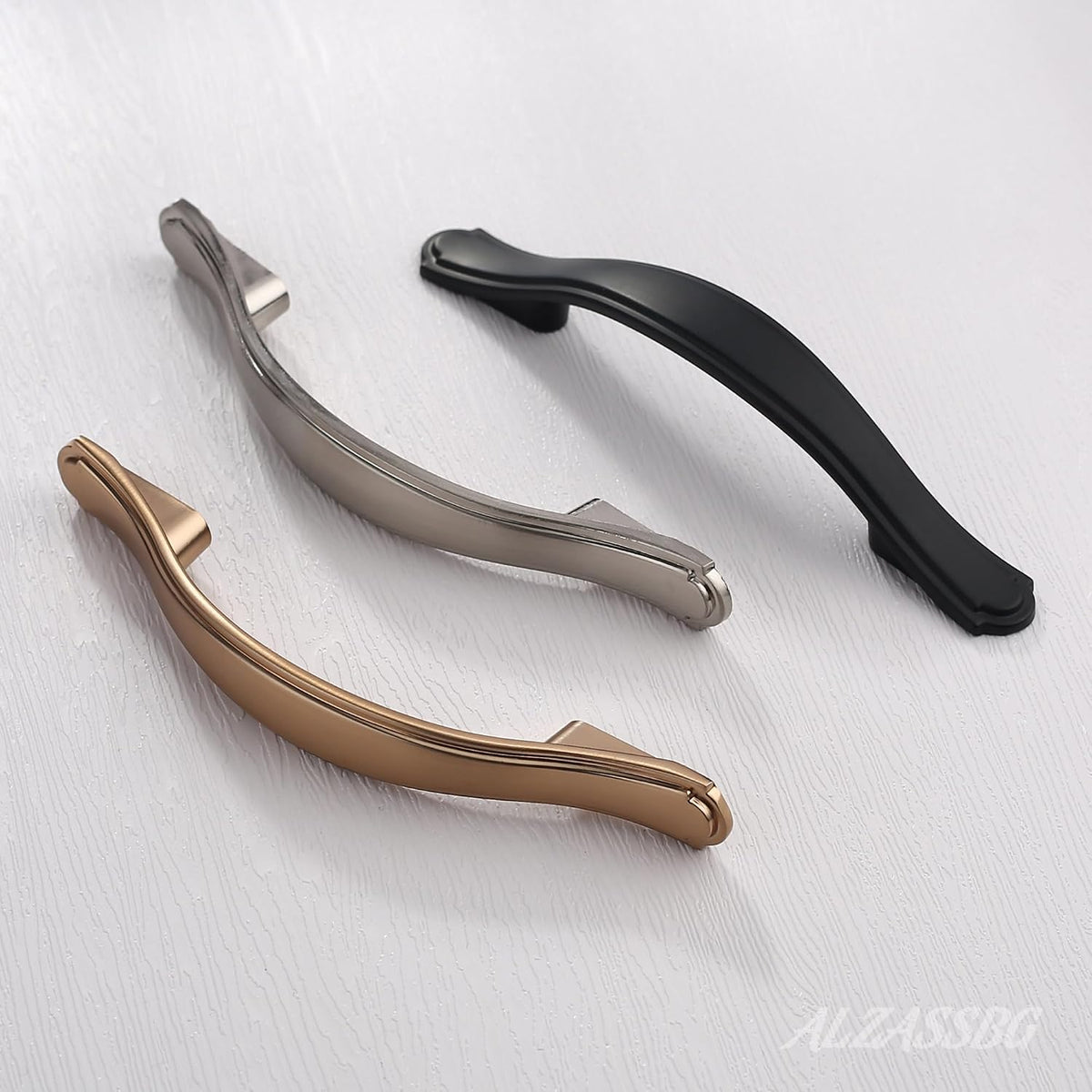 Alzassbg 3" Matte Black Cabinet Pulls and Handles 10 Pack, AL3028MB