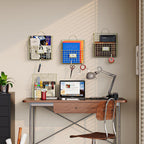 4 Packs Hanging Wall File Organizer with Hooks, Magazine Rack ,Mail Basket