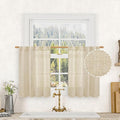 LAMIT 30 Inch Cafe Linen Curtains by LAMIT