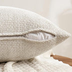 MIULEE Pack of 4 Couch Throw Pillow Covers 16x16 Inch Neutral Soft Decorative - Image 7