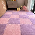 12 Pcs Plush Foam Interlocking Carpet Tiles