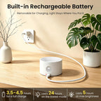 Koopala LED Wall Sconces, Wall Mounted Lamps with Rechargeable Battery Operated Dim 3 Brightness Removable Charging 360°Rotate Magnetic Ball, Cordless Wall Light for Reading Study Bedside Hallway