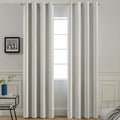 Yakamok Light Beige Curtains for Bedroom, Thermal Insulated Room Darkening by Yakamok