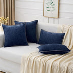MIULEE Pack of 2 Couch Throw Pillow Covers 18x18 Inch Navy Farmhouse Decorative - Image 5