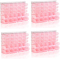 Transparent Pink Garage Organizer Bins, 120PCS Wall Mounted Storage Small Parts Bins With White Pegboard to Store Nuts,Bolts, Screws, Nails