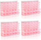 Transparent Pink Garage Organizer Bins, 120PCS Wall Mounted Storage Small Parts Bins With White Pegboard to Store Nuts,Bolts, Screws, Nails