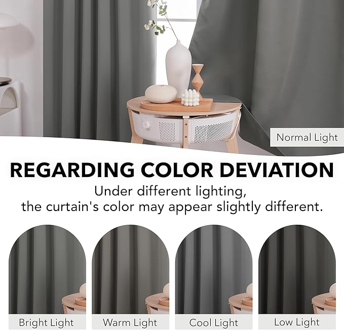 Deconovo Blackout Curtain Panels Window Draperies Rod Pocket/Back Tab Curtains - Image 6