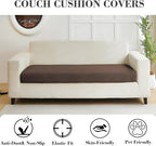 Couch Covers for 2 Cushion Sofa Pet Friendly Couch Cushion Covers Universal - Image 3