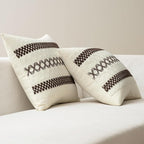 MIULEE Set of 2 Dark Brown Boho Decorative Pillow Covers 20x20 Inch Farmhouse - Image 6