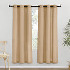 NICETOWN Burlap Thick Linen Curtains 72" Length, Grommet Privacy Window by NICETOWN