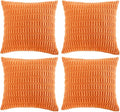 Fancy Homi 4 Packs Orange Fall Decorative Throw Pillow Covers 18x18 Inch by Fancy+Homi