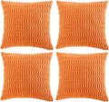Fancy Homi 4 Packs Orange Fall Decorative Throw Pillow Covers 14x14 Inch by Fancy+Homi