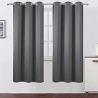 LEMOMO Grey Thermal Blackout Curtains/42 x 72 Inch/Set of 2 Panels Room by Lemomo