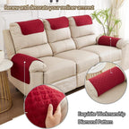 Quilted Recliner Armrest and Headrest Covers Set