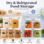 Kitchen Storage Containers, Set of 6, Food Organization and Storage Solution