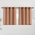 NICETOWN Terracotta Linen Kitchen Curtains 36 inch Length, Decorative Thick by NICETOWN