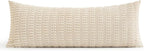MIULEE Pack of 1 Cream White Long Body Lumbar Decorative Throw Pillow Cover - Image 6