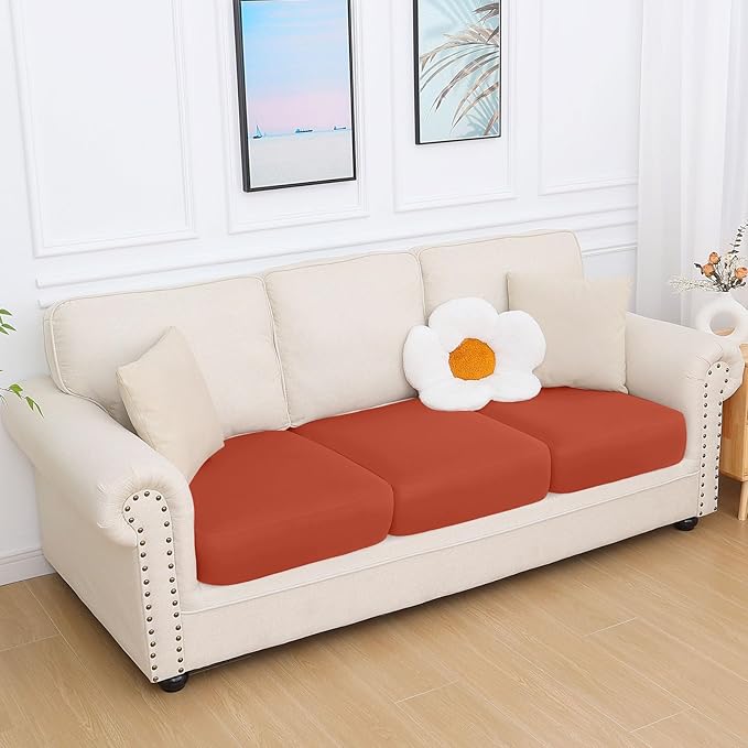 hyha Milk Silk Couch Cushion Covers, Soft Magic Sofa Covers Washable - Image 7