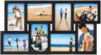 Malden 8-Opening 4x6 Collage Picture Frame, Black Plastic, Wall Mount