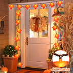 Fall Decor Maple Leaf String Lights, 8.5Ft Fall String Lights Plug In with 10 LED Orange Leaves Lights, Thanksgiving Lights Indoor Outdoor for Autumn Home Fireplace Harvest Thanksgiving Decorations