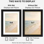 Vittanly 5x7 Picture Frames Set of 10 for Wall or Tabletop Display, Black