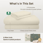California Design Den Luxury 600 Thread Count Queen Sheet Set, 4 Pcs