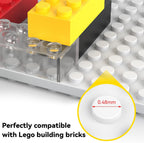 BlissBox 8-Pack Floating Shelves for Wall Compatible with Lego Bricks,White