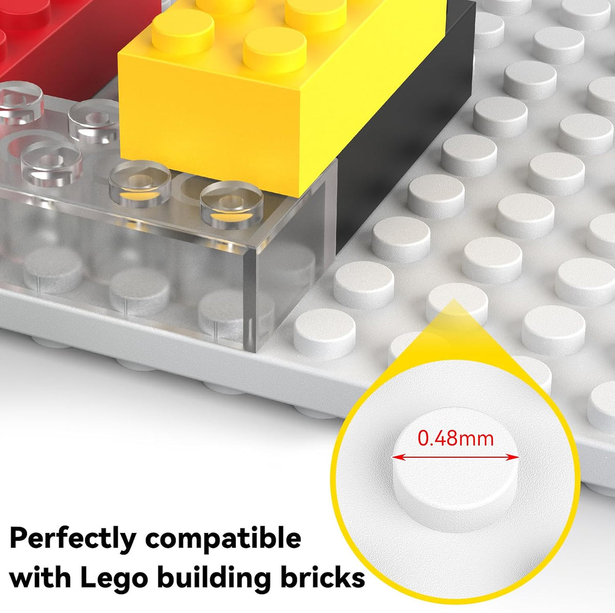 BlissBox 8-Pack Floating Shelves for Wall Compatible with Lego Bricks,White