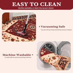 SERISSA 5x7 Boho Area Rug, Washable Non-Slip Rugs - Image 4