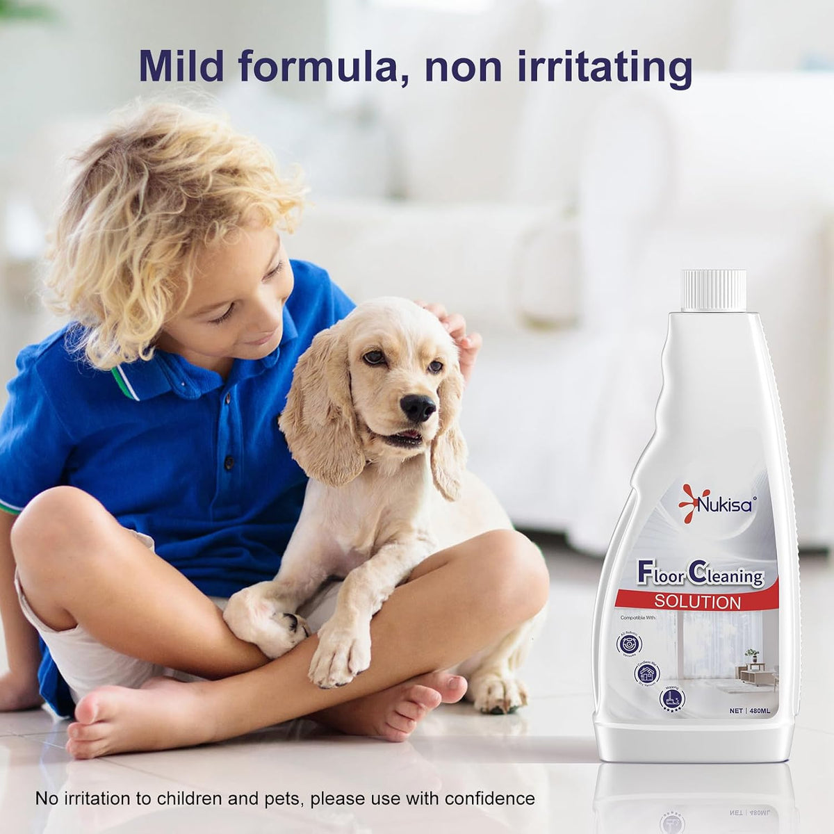 Nukisa 1L Floor Cleaning Solution Compatible With Roborock Robot Vacuum Mop