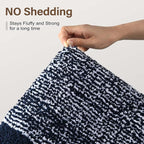 70x24 Long Bathroom Rugs Washable Non Slip, Dark Blue Bath Mat - Image 8