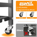 TORACK Garden Tool Organizer Stand with Wheels, Rakes Shovels Tools Stand