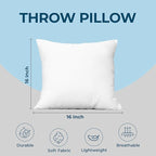 Utopia Bedding Throw Pillows – 16 x 16 Inches Down Alternative Pillows - Image 4