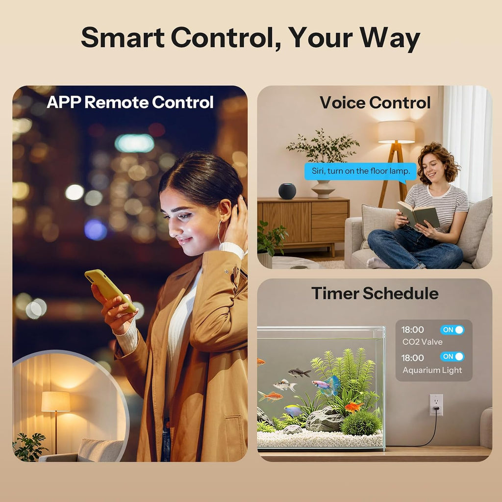 SONOFF S61s Matter Smart Plug 15A Wi-Fi Outlet with Energy Monitoring 4pack