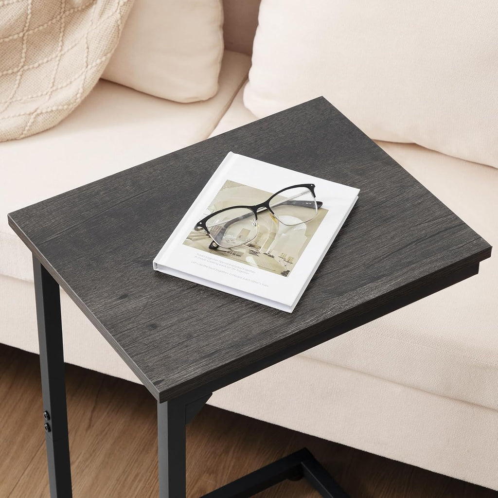 AMHANCIBLE C Shaped End Table Set of 2, Couch Side Table that Slide Under