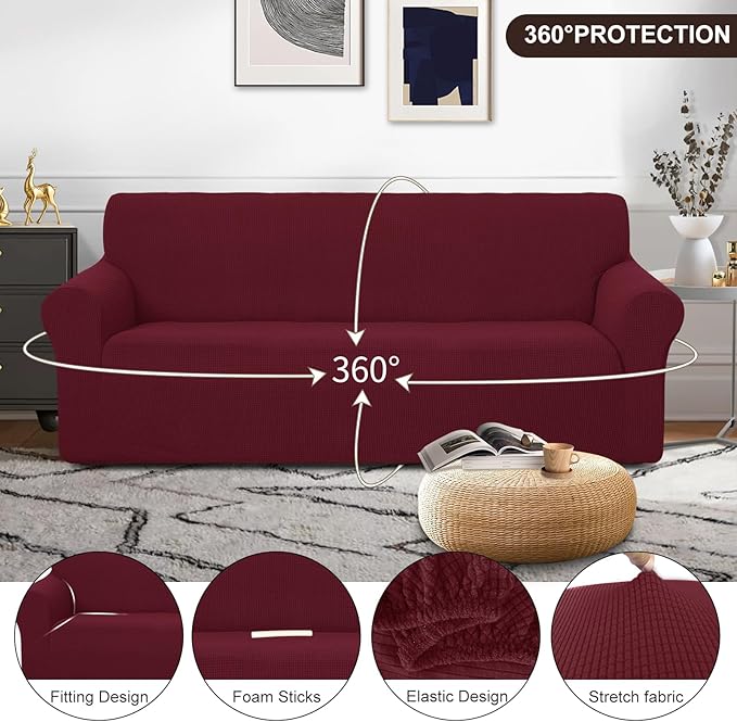 U-NICE HOME Stretch Couch Cover Sofa Cover Washable Sofa Slipcover Furniture - Image 3