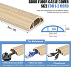 Floor Cord Covers for Wires 10FT Cable Hider Wire Cover Self Adhesive Cord Hider Floor for Offices, Homes, Workshops, Warehouses Cable Cavity 0.39" W x 0.27" H