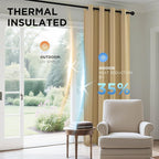 Joydeco Blackout Curtains 90 Inches Long 1 Panel, Thermal Insulated Long - Image 4