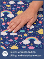 Kids Twin Size Rainbow Sky Bed Sheets - 3 Piece Kids Rainbow Sky Sheet Set