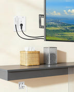 FORGING MOUNT in-Wall Cable Management Kit or Power & Low Voltage Cords, Cord Hider for Wall Mount TV with AC Outlets, Includes 6ft Extension Cord, Drill Templates