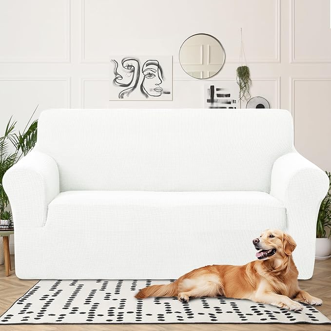 U-NICE HOME Oversized Stretch Loveseat Couch Cover Sofa Covers Washable Sofa - Image 2