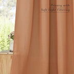 NICETOWN Rustic Linen 102 inch Long Curtains - Image 3