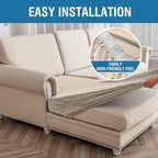Couch Cover 4-Piece Elastic Velvet Couch Cushion Covers & Chaise Slipcovers - Image 5